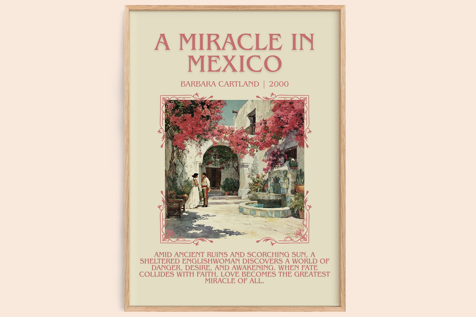 A Miracle in Mexico Minimalist Book Poster by Barbara Cartland