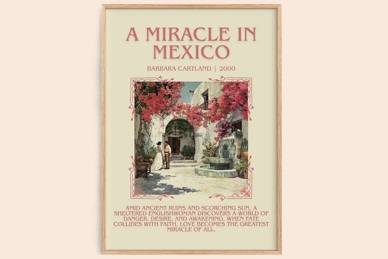 A Miracle in Mexico Minimalist Book Poster by Barbara Cartland