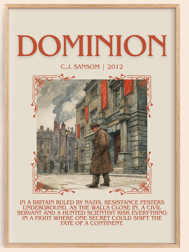 Dominion Minimalist Book Poster by C. J. Sansom