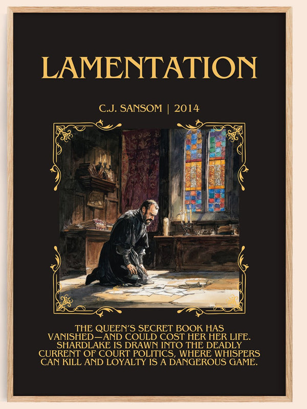 Lamentation Minimalist Book Poster by C.J. Sansom – book poster