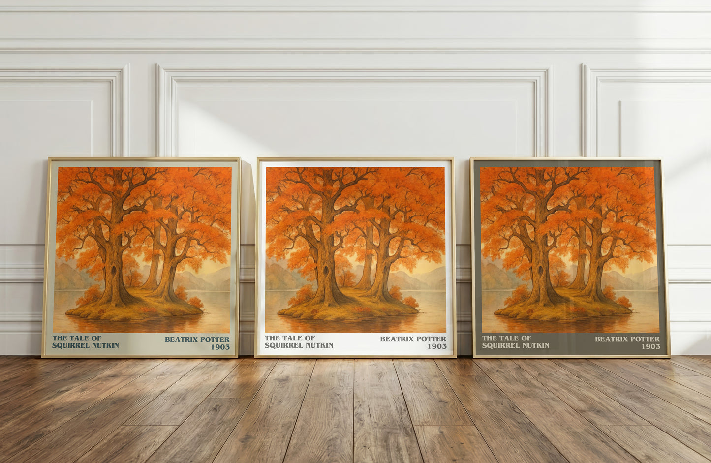 The Tale Of Squirrel Nutkin literary art print colour and style options – Beatrix Potter book art