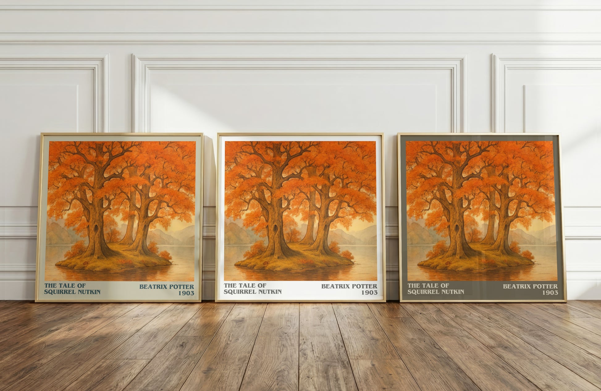 The Tale Of Squirrel Nutkin literary art print colour and style options – Beatrix Potter book art