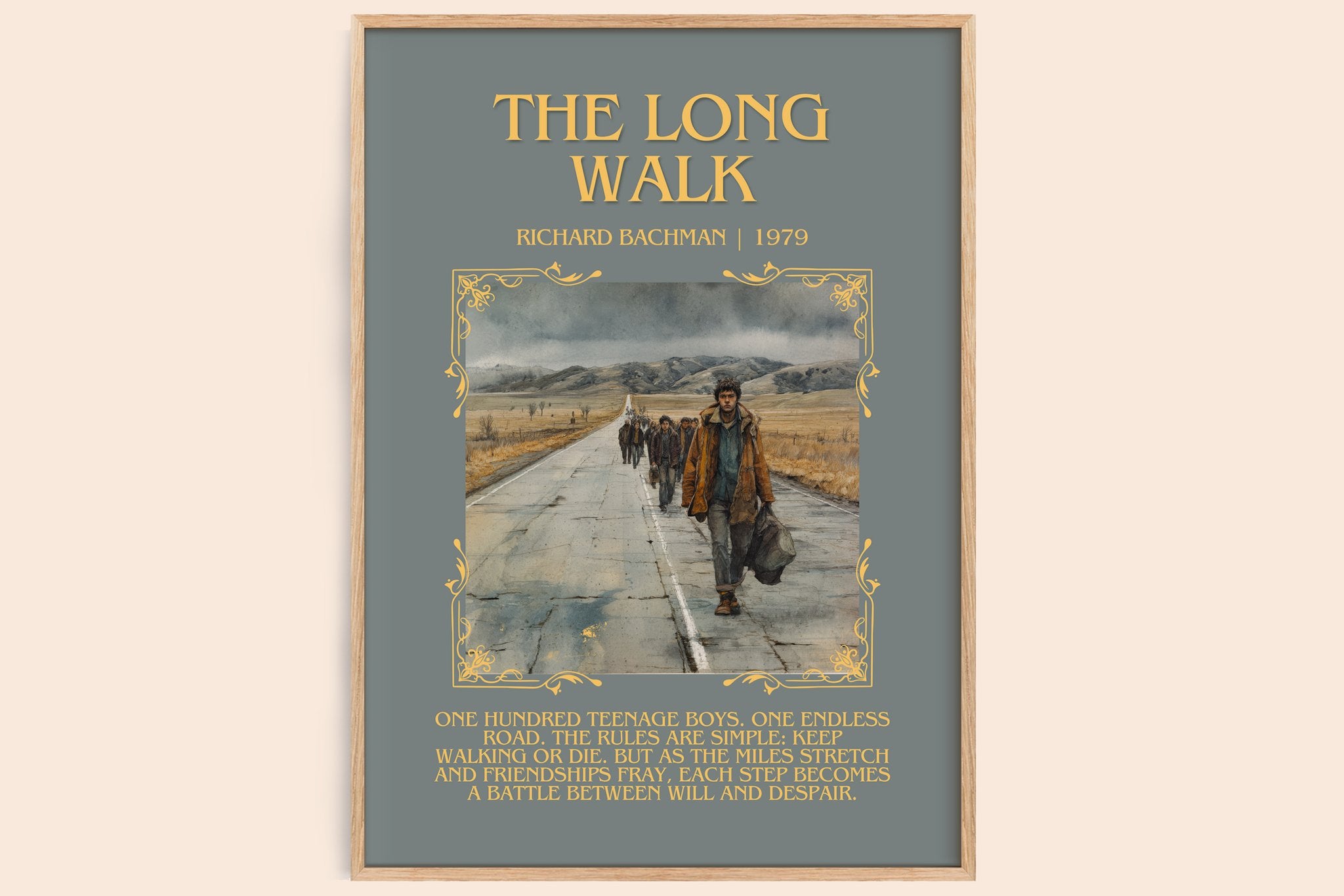 The Long Walk Minimalist Book Poster by Richard Bachman