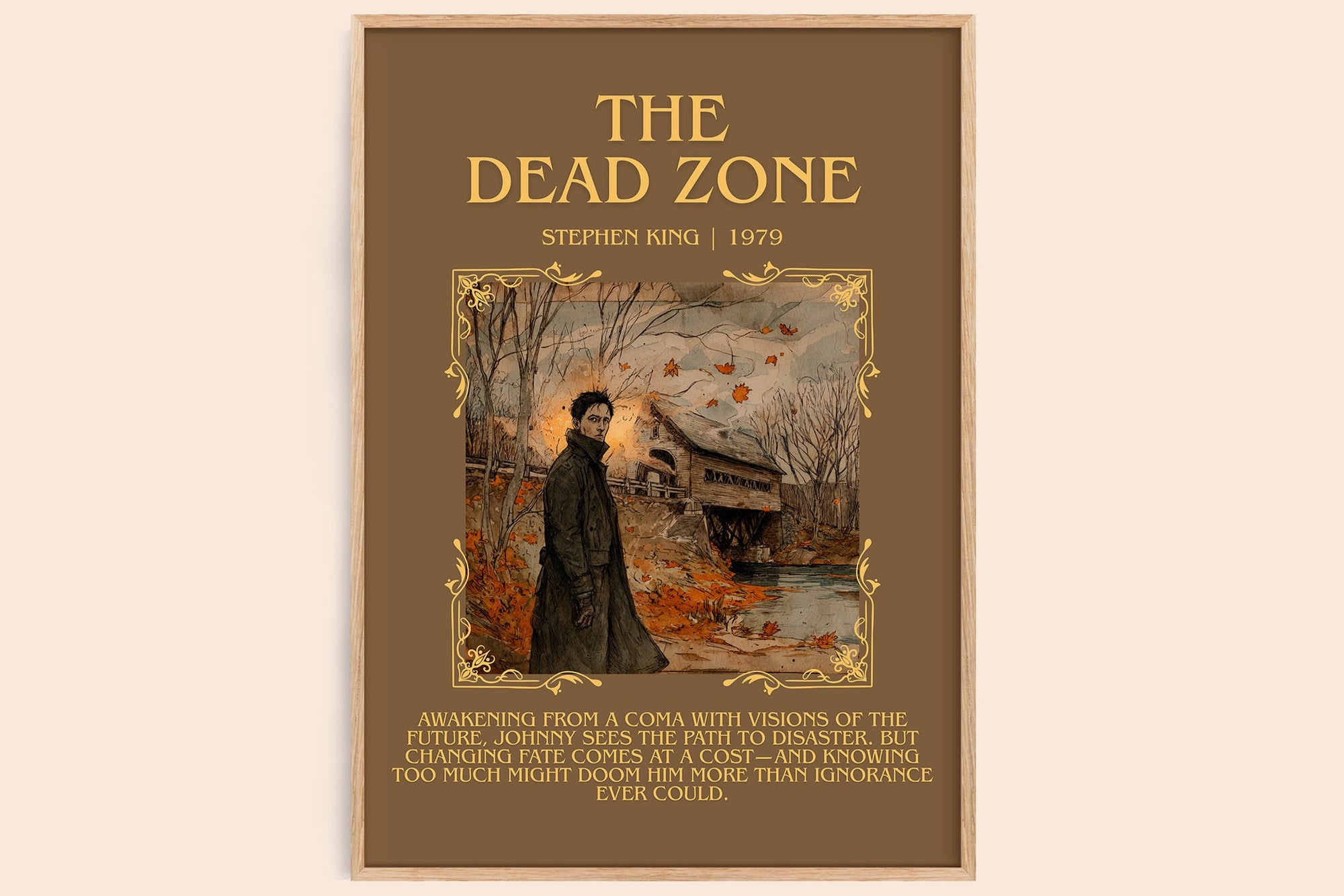 The Dead Zone minimalist book poster by Stephen King – framed literary art print