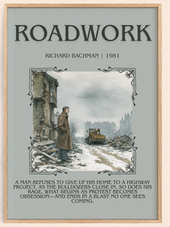 Roadwork Minimalist Book Poster by Richard Bachman