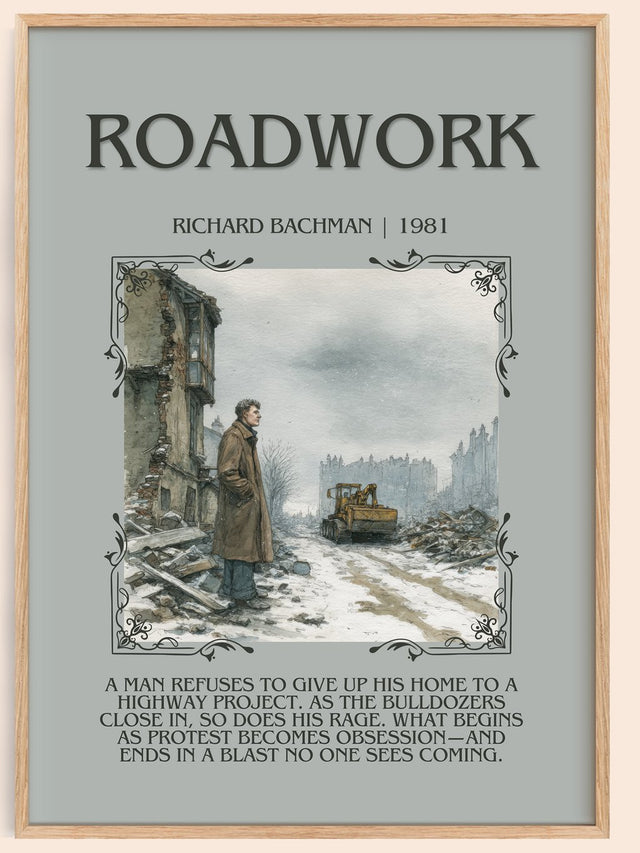 Roadwork Minimalist Book Poster by Richard Bachman