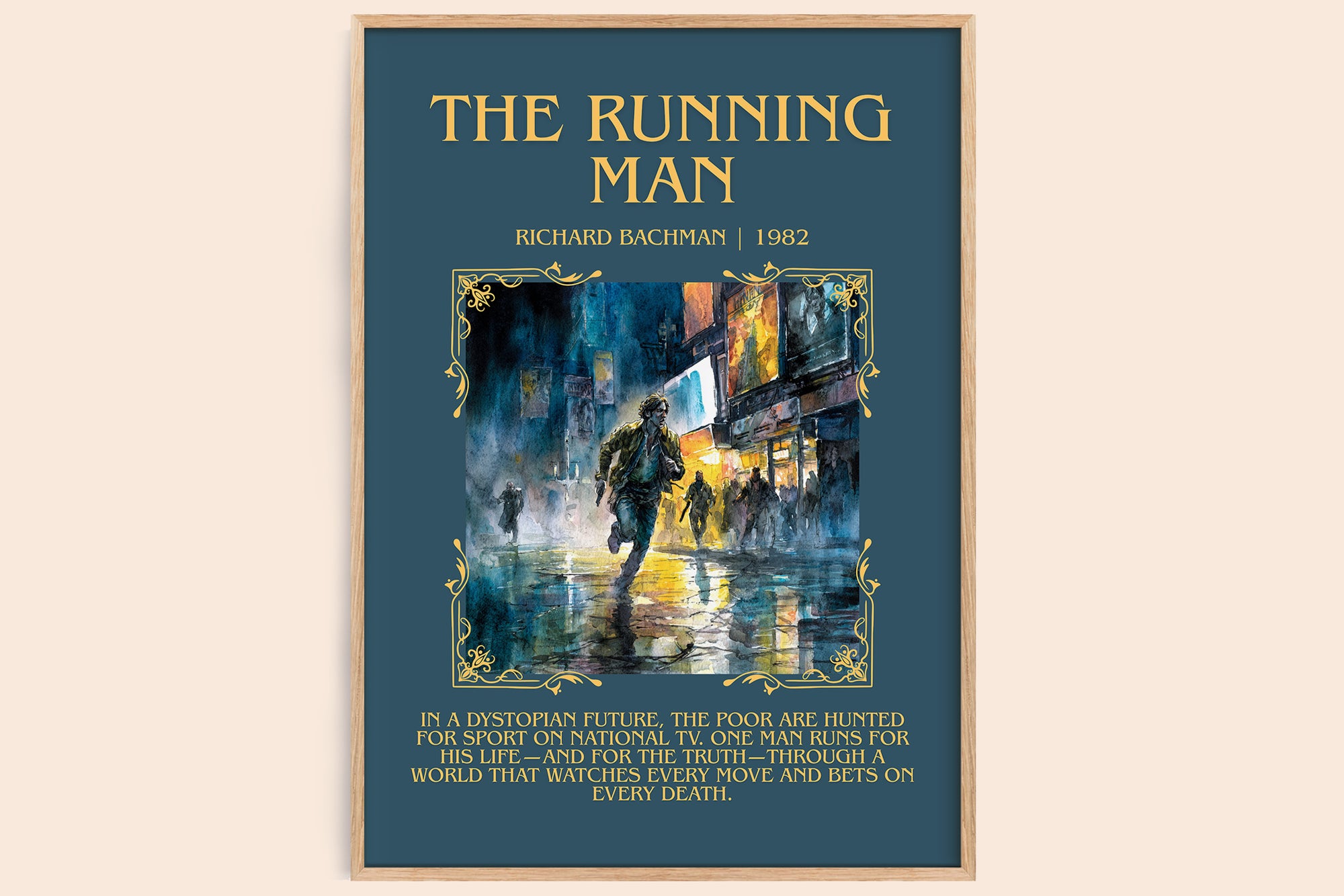 The Running Man | Richard Bachman | Blurby Bookish Poster | Inspired Fan Art Print | Free Delivery