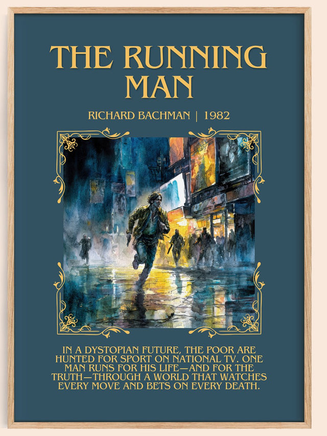 The Running Man Minimalist Book Poster by Richard Bachman