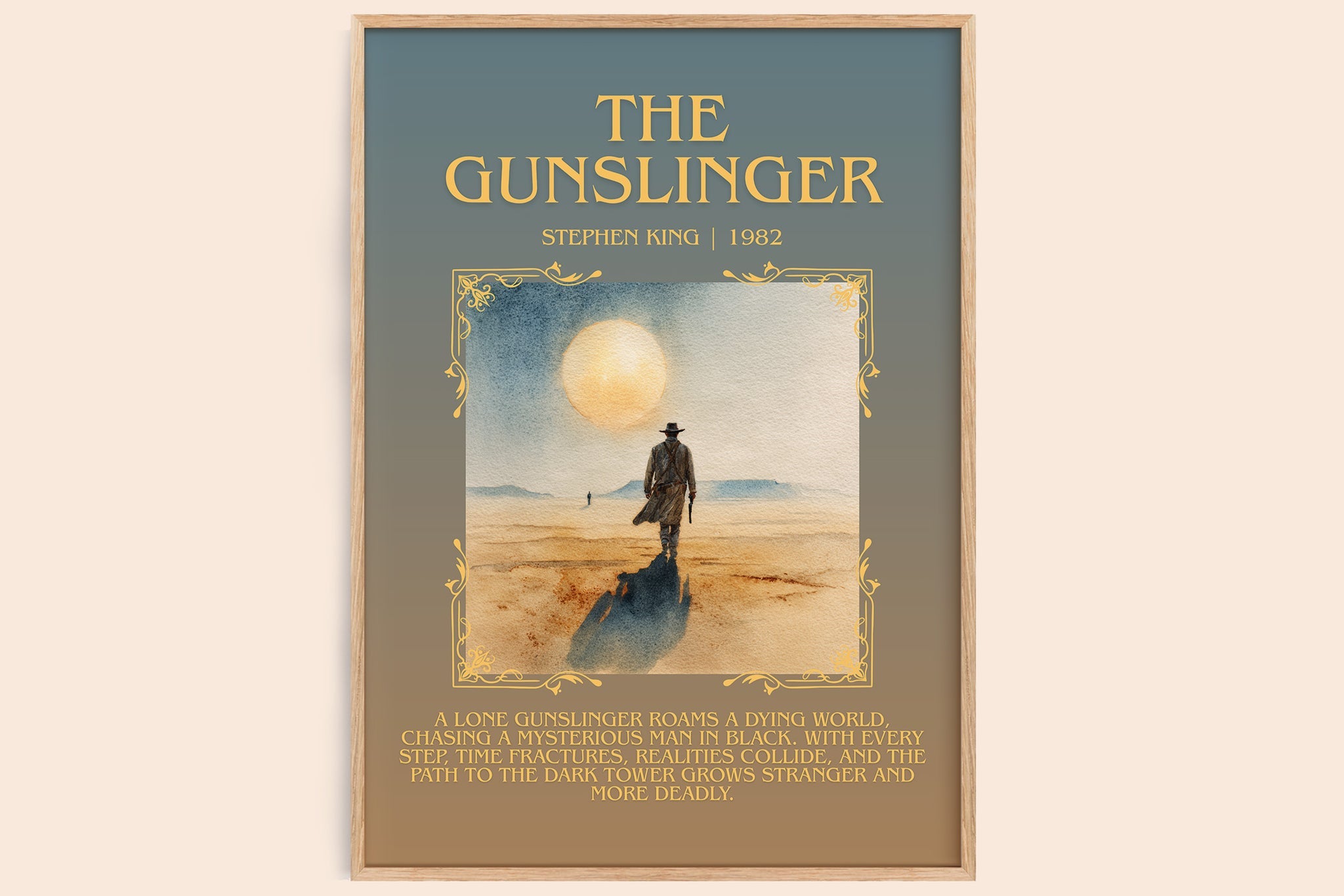 The Gunslinger Minimalist Book Poster by Stephen King