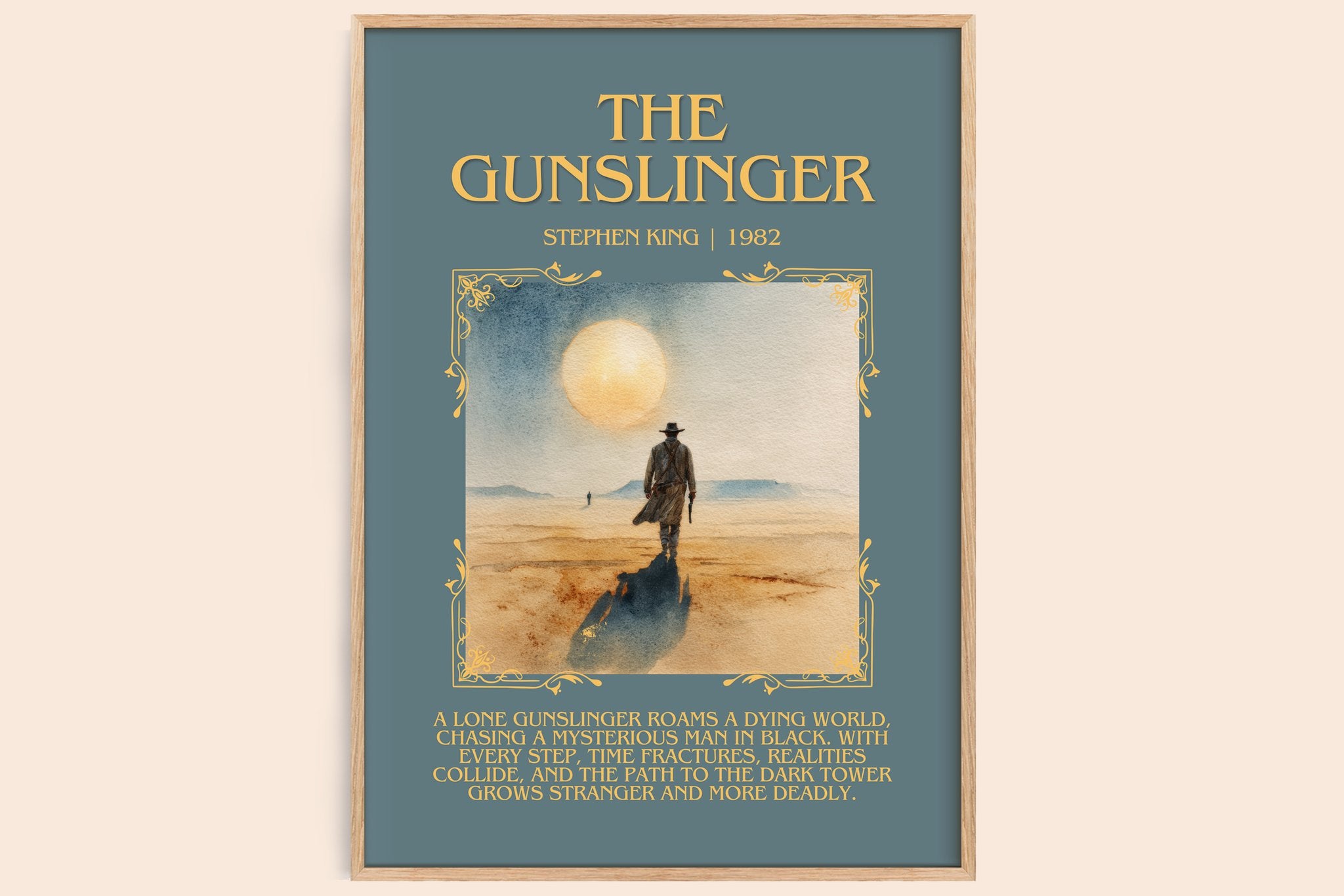 The Gunslinger Minimalist Book Poster by Stephen King
