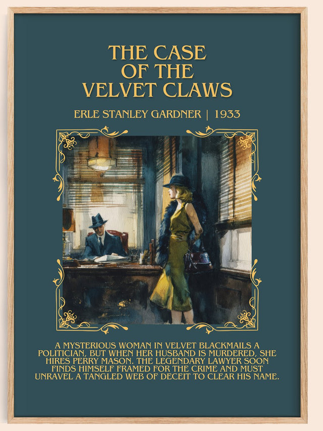Case of the Velvet Claws Minimalist Book Poster by E. Gardner