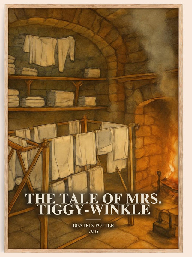 Tale Of Mrs. Tiggy-Winkle Book Watercolour Illustration by B. Potter