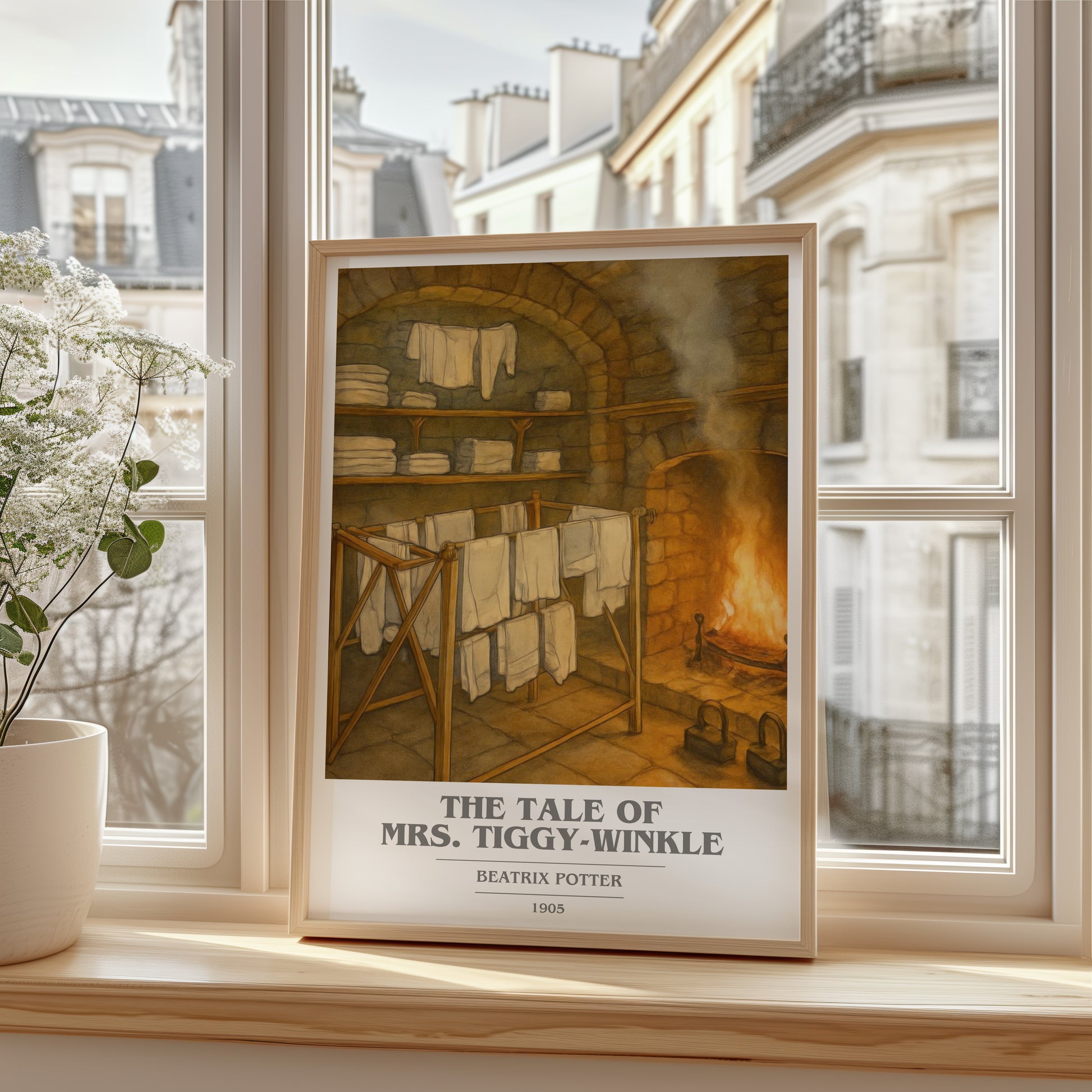 The Tale Of Mrs. Tiggy-Winkle book cover poster colour and style options – Beatrix Potter book art