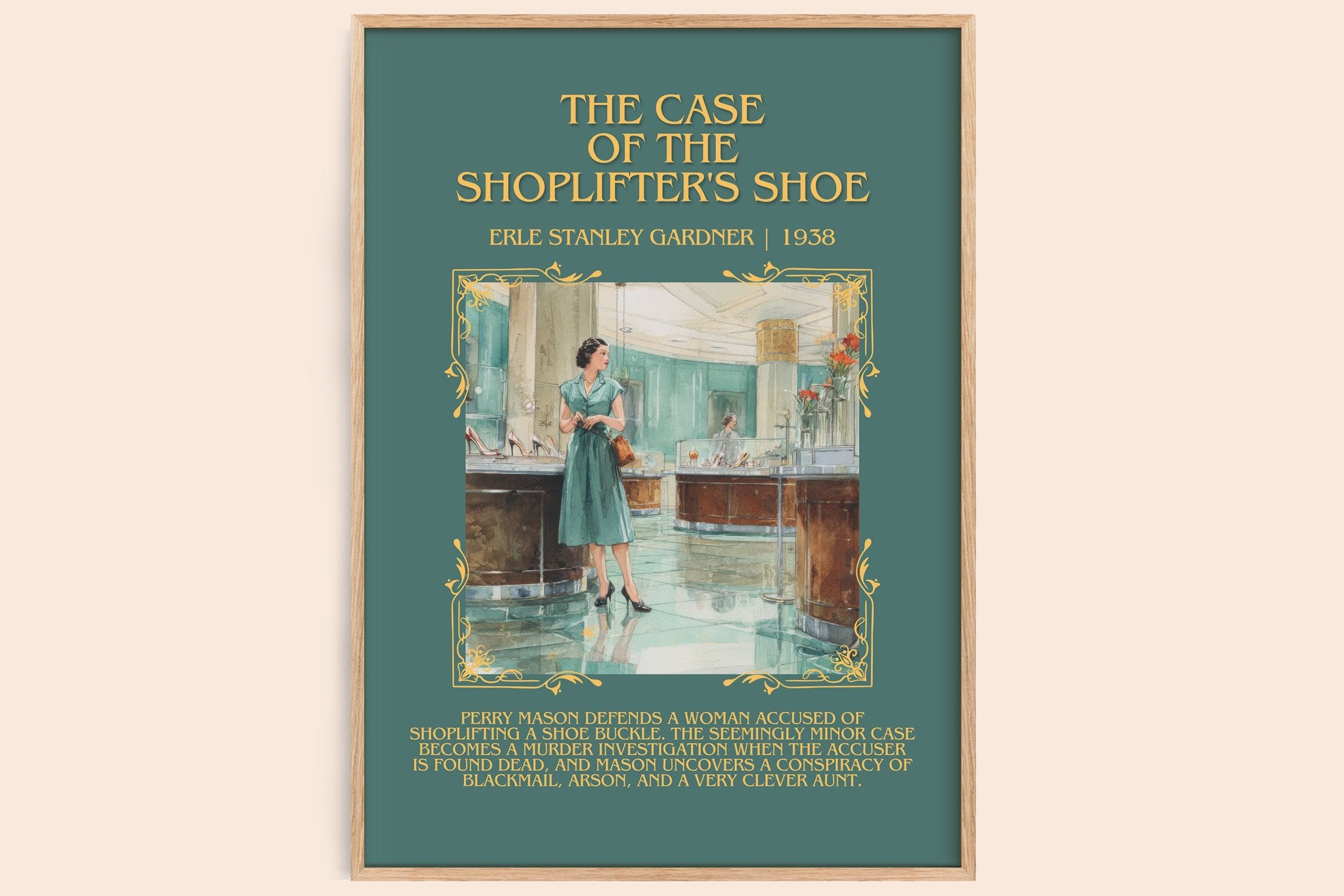 Case of the Shoplifter's Shoe Minimalist Book Poster by E. Gardner