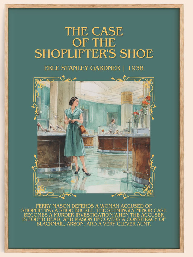 Case of the Shoplifter's Shoe Minimalist Book Poster by E. Gardner