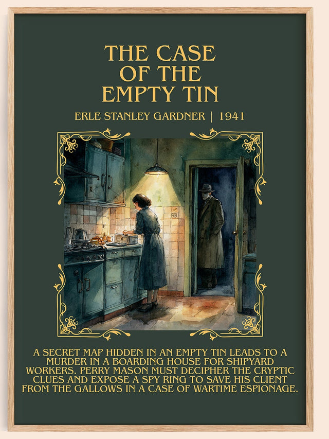 Case of the Empty Tin Minimalist Book Poster by Erle Stanley Gardner