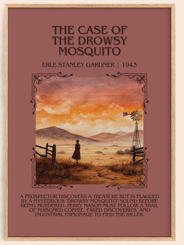 Case of the Drowsy Mosquito Minimalist Book Poster by E. Gardner