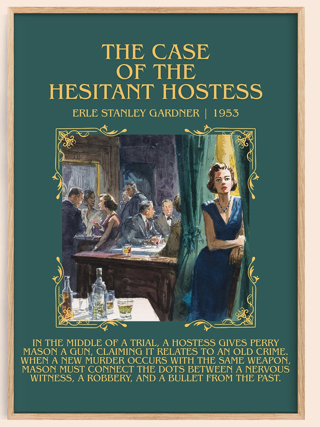 Case of the Hesitant Hostess Minimalist Book Poster by E. Gardner