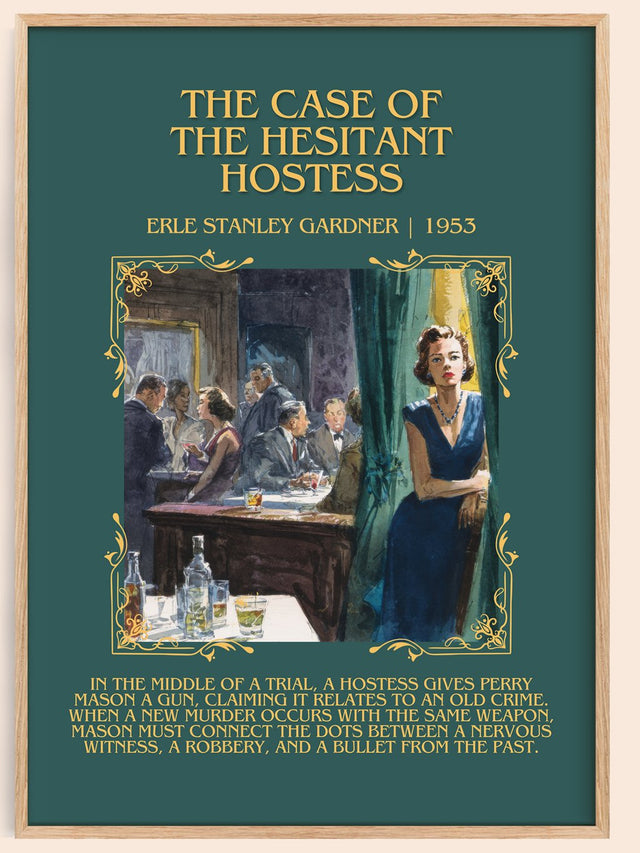 Case of the Hesitant Hostess Minimalist Book Poster by E. Gardner