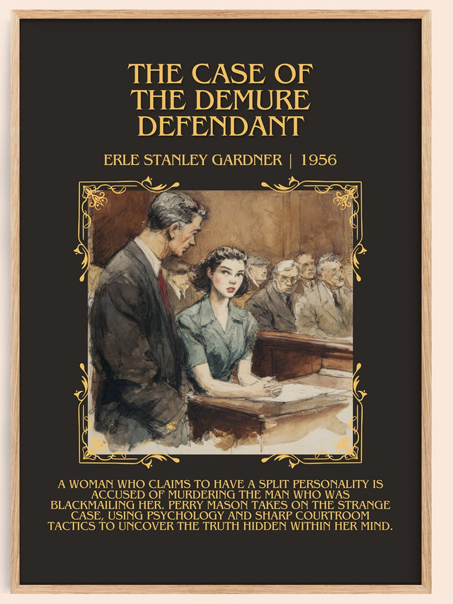 Case of the Demure Defendant Minimalist Book Poster by E. Gardner