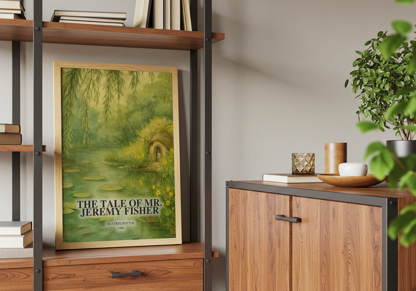 The Tale Of Mr. Jeremy Fisher book watercolour illustration paper finish options – matte satin gloss