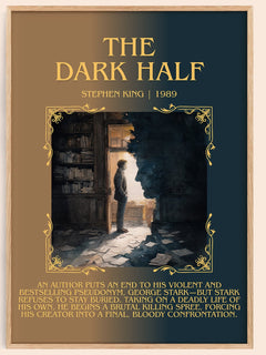 The Dark Half Minimalist Book Poster by Stephen King