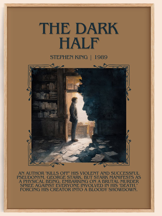 The Dark Half Minimalist Book Poster by Stephen King