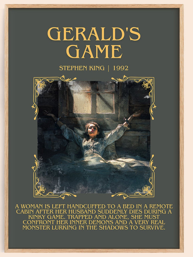 Gerald's Game Minimalist Book Poster by Stephen King