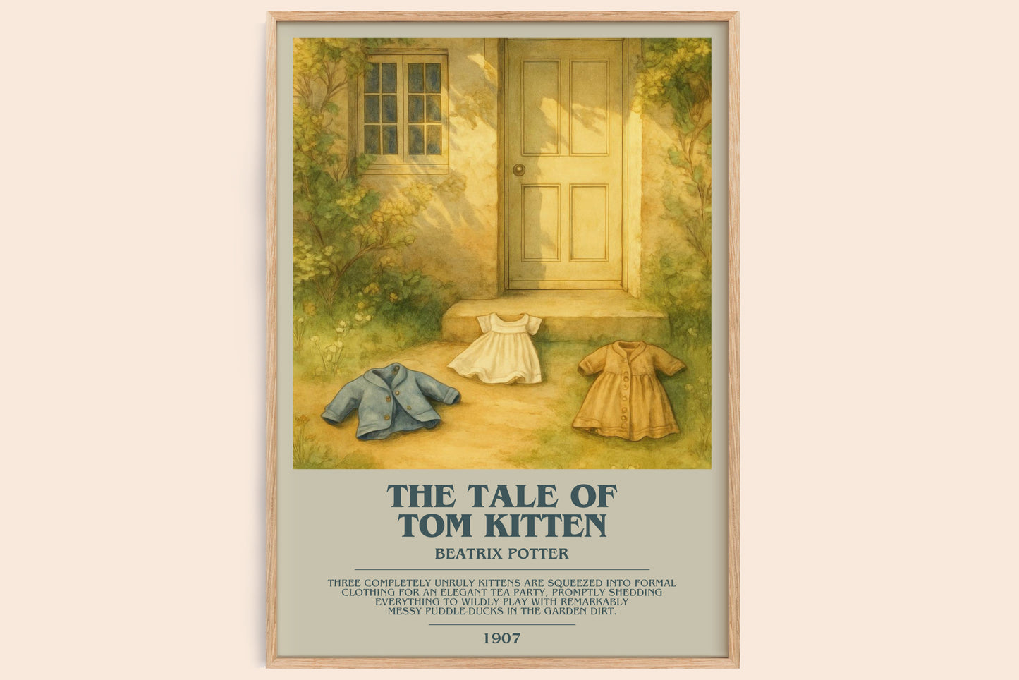 The Tale Of Tom Kitten bookish book poster by Beatrix Potter – framed literary art print