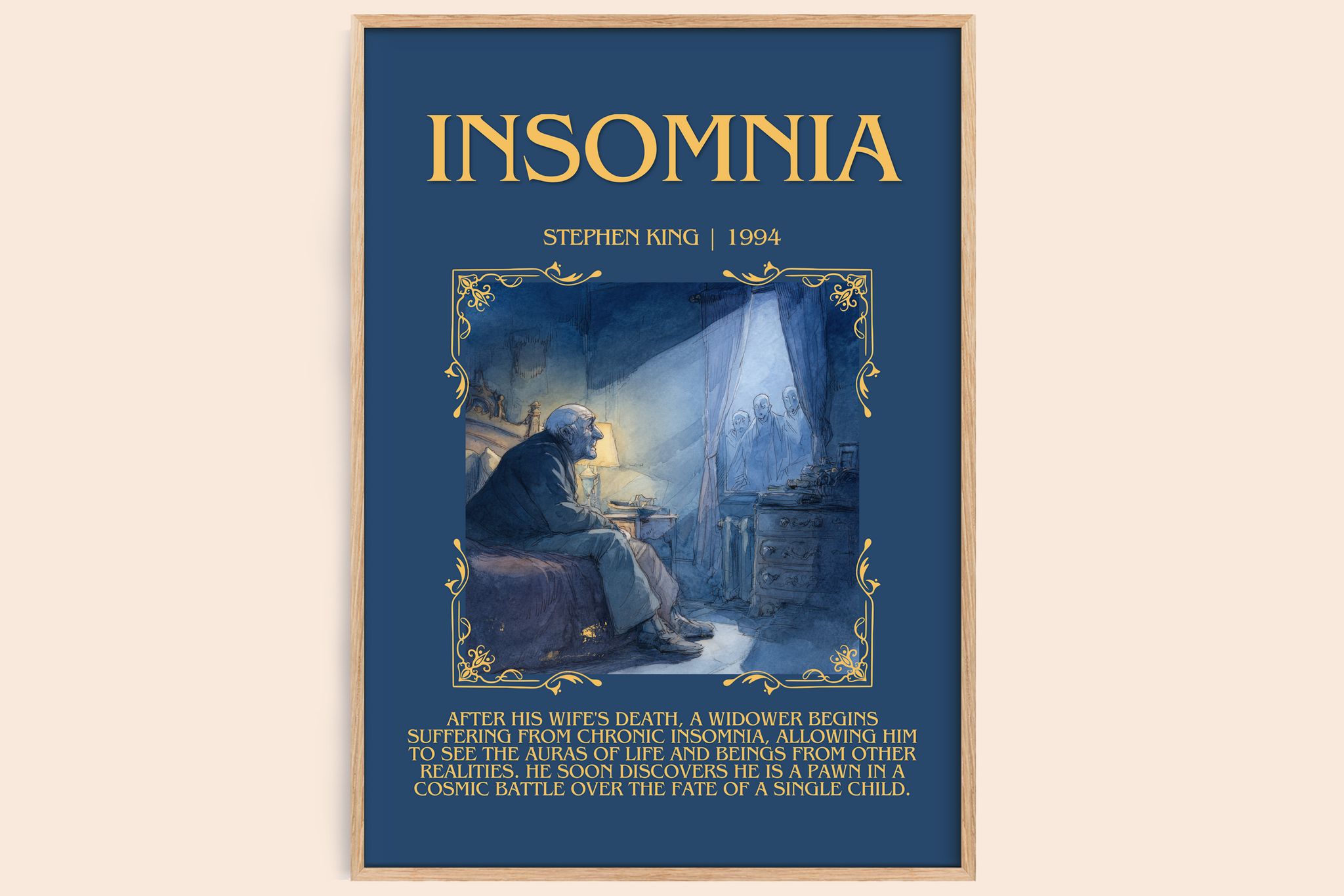 Insomnia Minimalist Book Poster by Stephen King