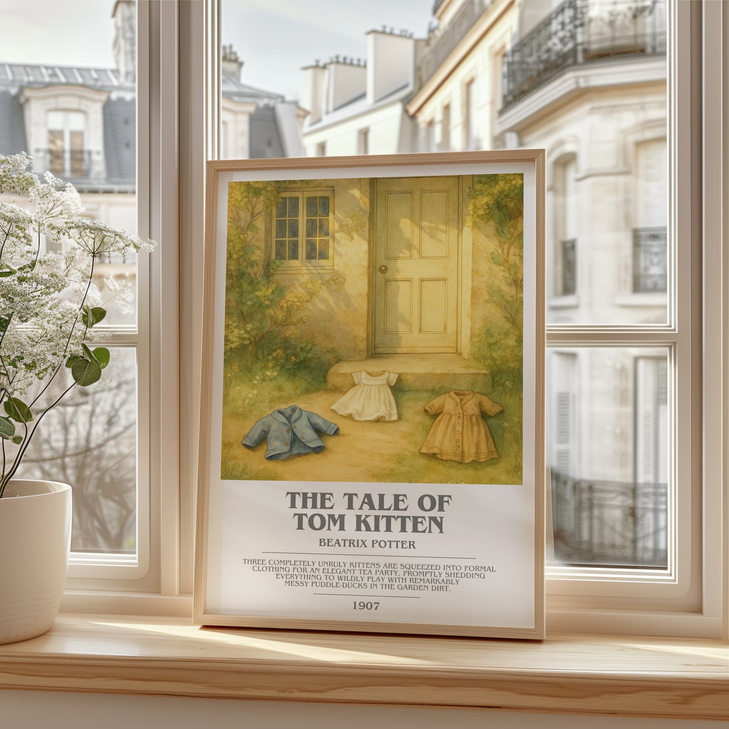 The Tale Of Tom Kitten bookish poster colour and style options – Beatrix Potter book art