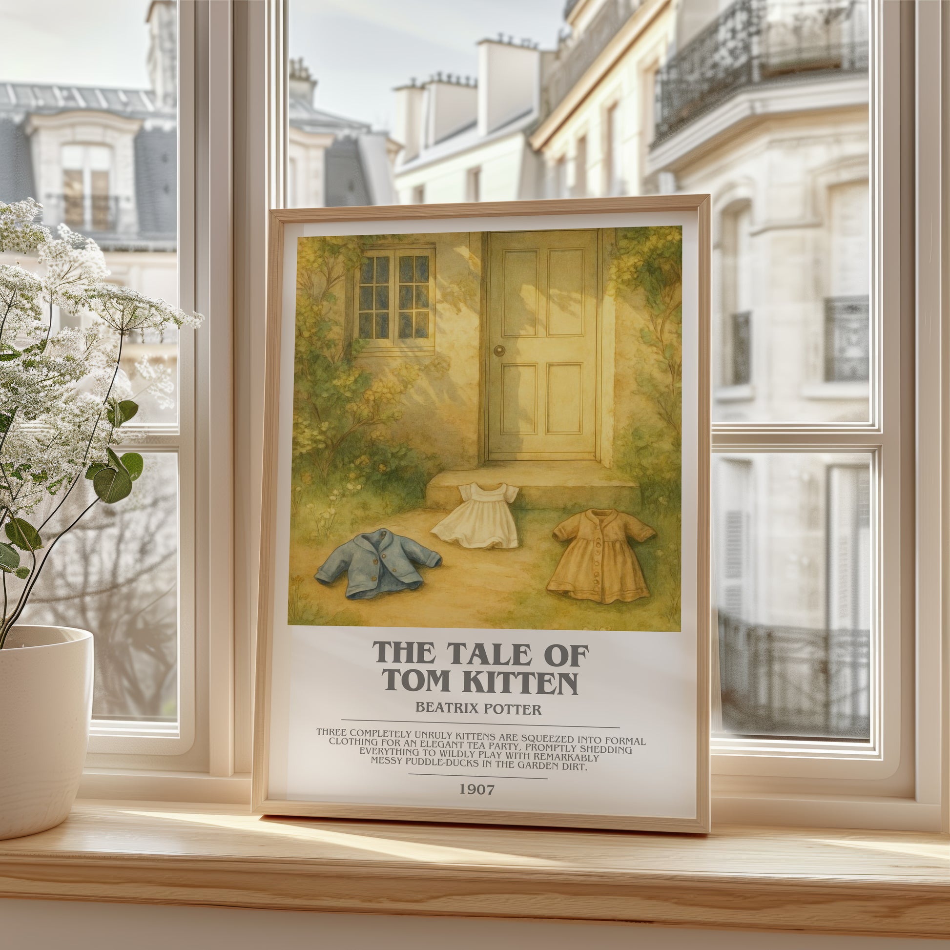 The Tale Of Tom Kitten bookish poster colour and style options – Beatrix Potter book art