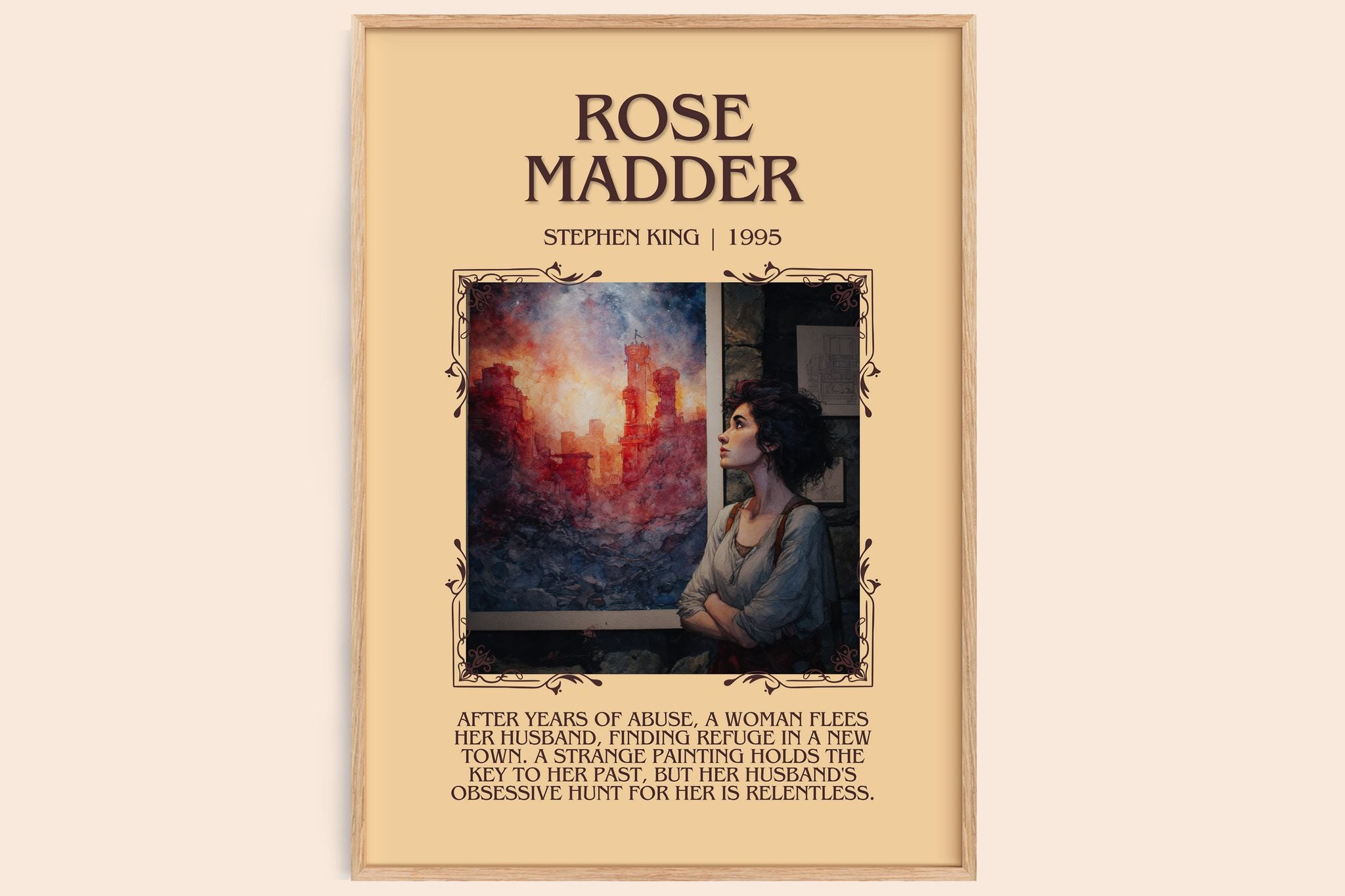 Rose Madder Minimalist Book Poster by Stephen King