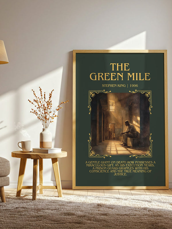The Green Mile minimalist print in frame leaning in hallway – horror wall art