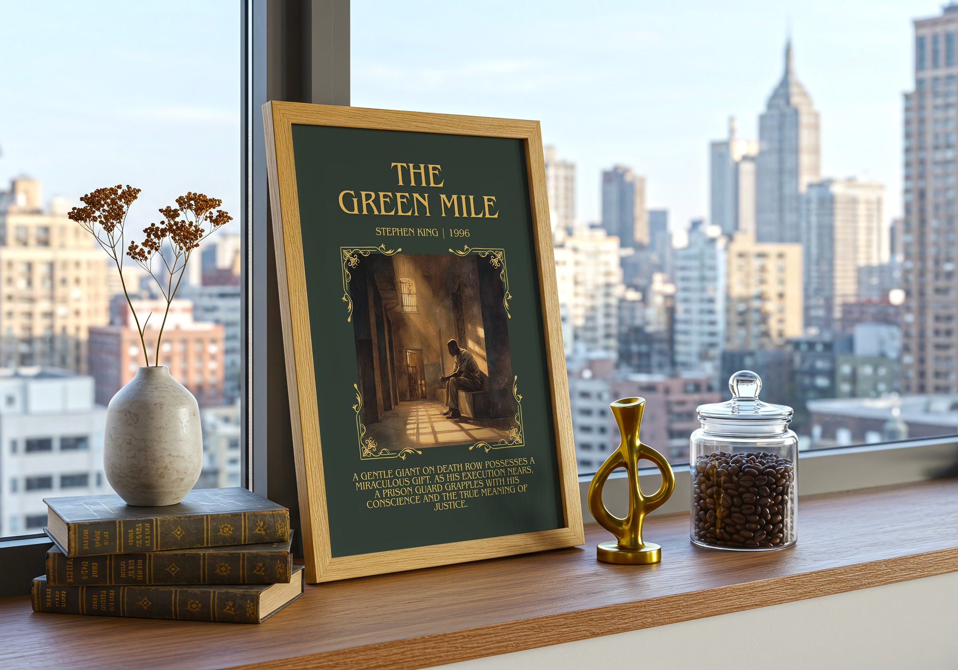 The Green Mile minimalist poster paper finish options – matte satin gloss