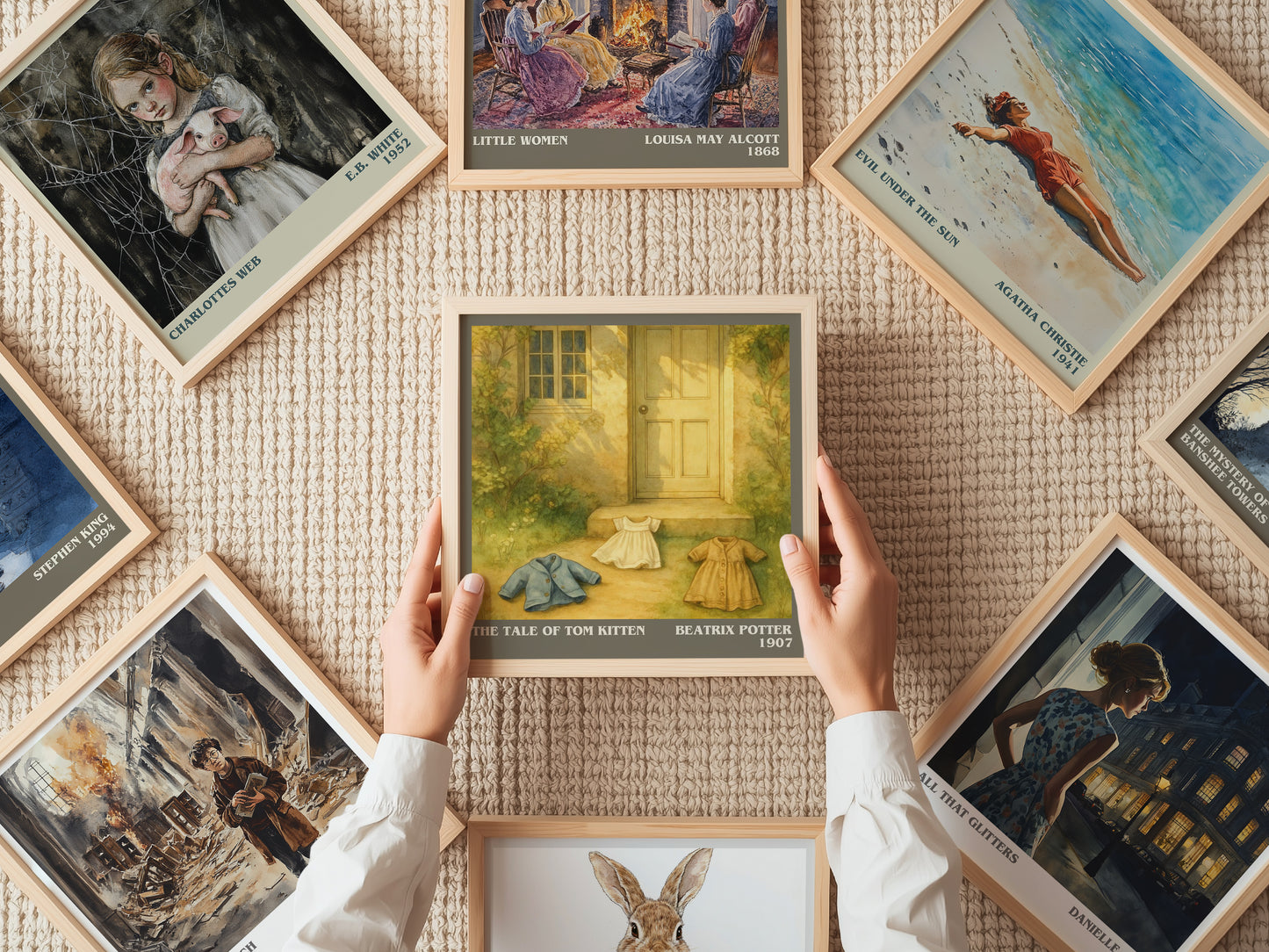 The Tale Of Tom Kitten literary book poster framed on wall – childrens wall art
