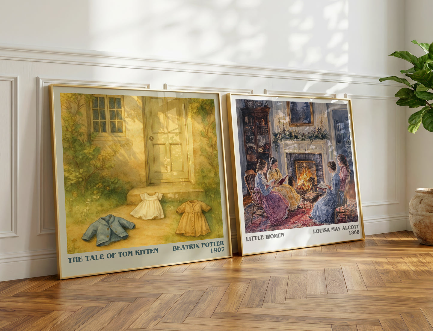 The Tale Of Tom Kitten literary print on bookshelf – Beatrix Potter fan gift