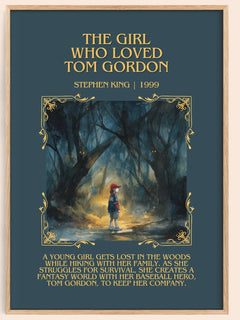 The Girl Who Loved Tom Gordon Minimalist Book Poster by Stephen King – book poster