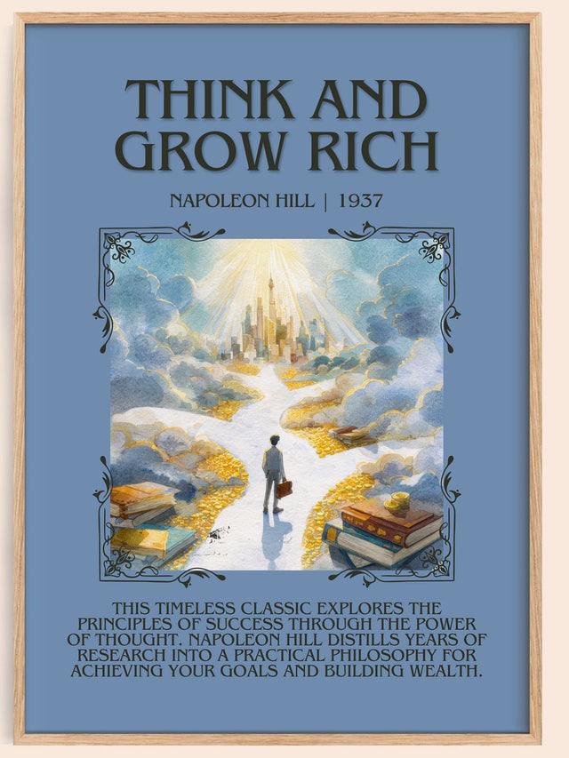 Think and Grow Rich Minimalist Book Poster by Napoleon Hill
