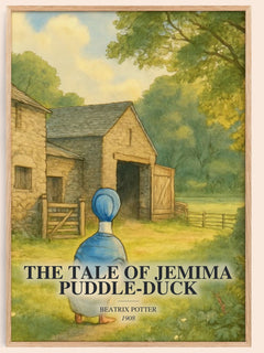 Tale Of Jemima Puddle-Duck Book Watercolour Illustration by B. Potter