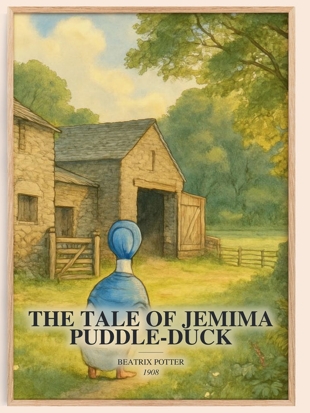 Tale Of Jemima Puddle-Duck Book Watercolour Illustration by B. Potter