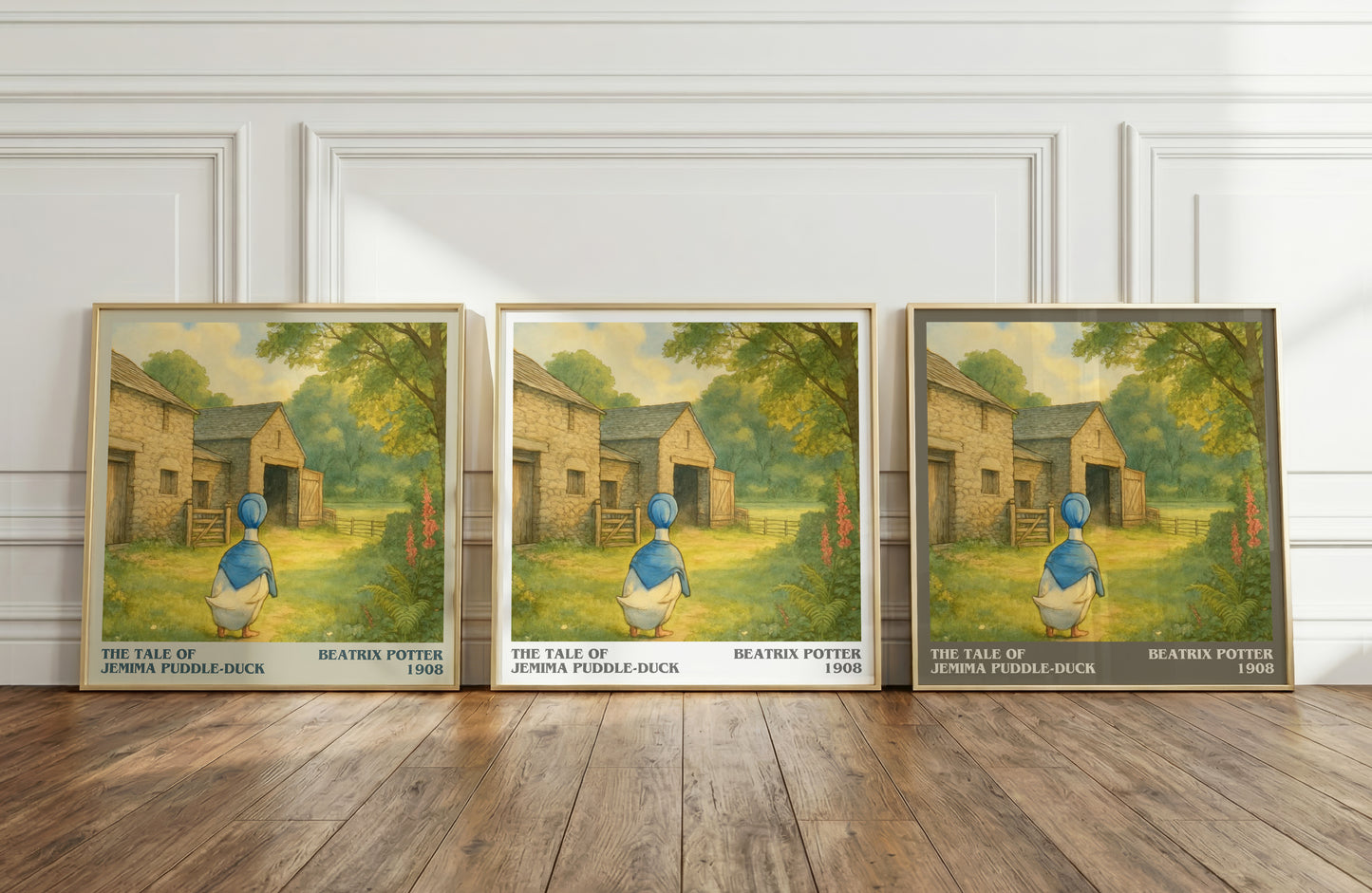 The Tale Of Jemima Puddle-Duck literary art print colour and style options – Beatrix Potter book art