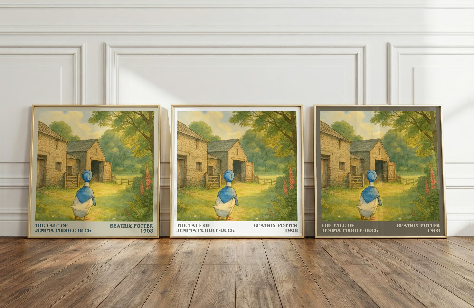 The Tale Of Jemima Puddle-Duck literary art print colour and style options – Beatrix Potter book art