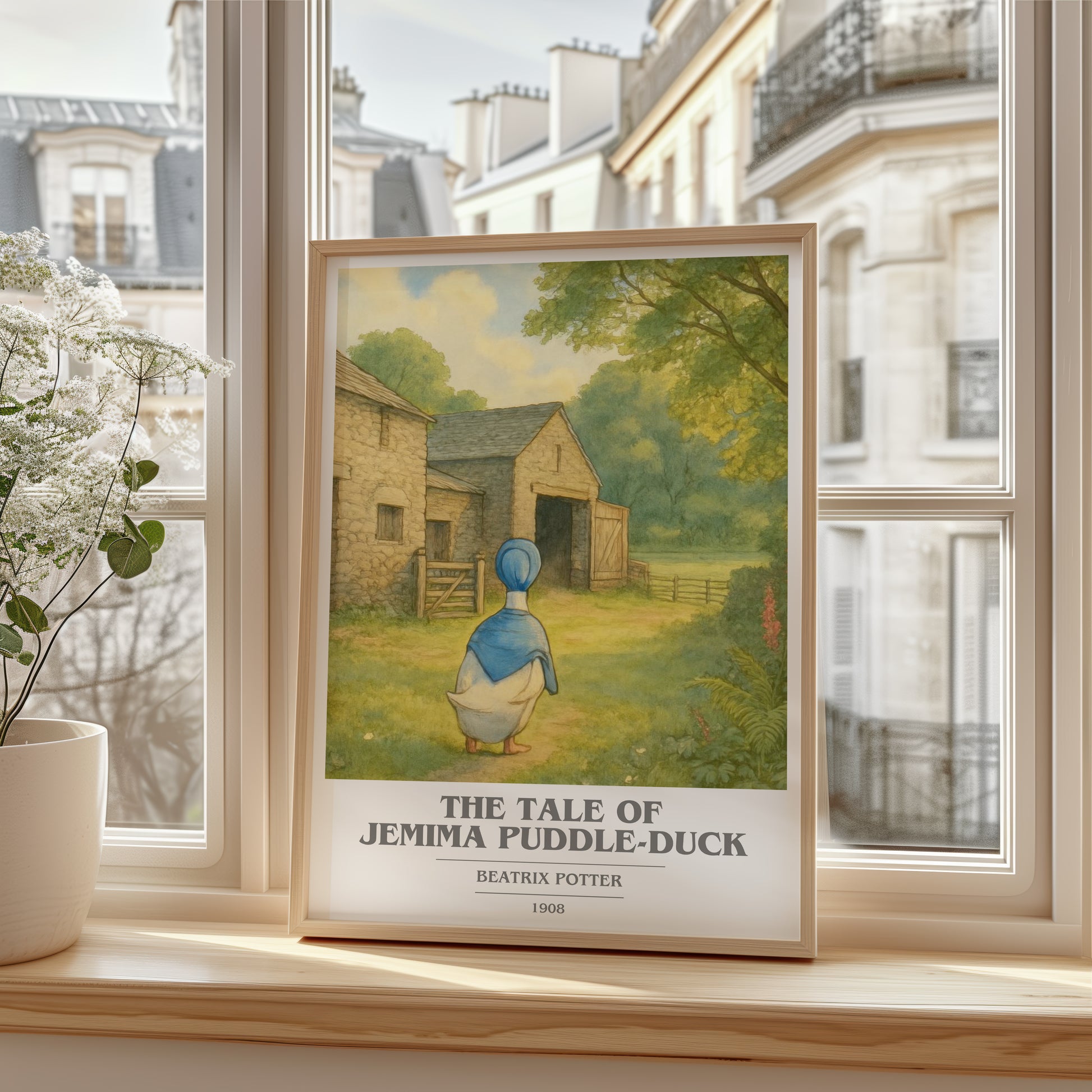 The Tale Of Jemima Puddle-Duck book cover poster colour and style options – Beatrix Potter book art