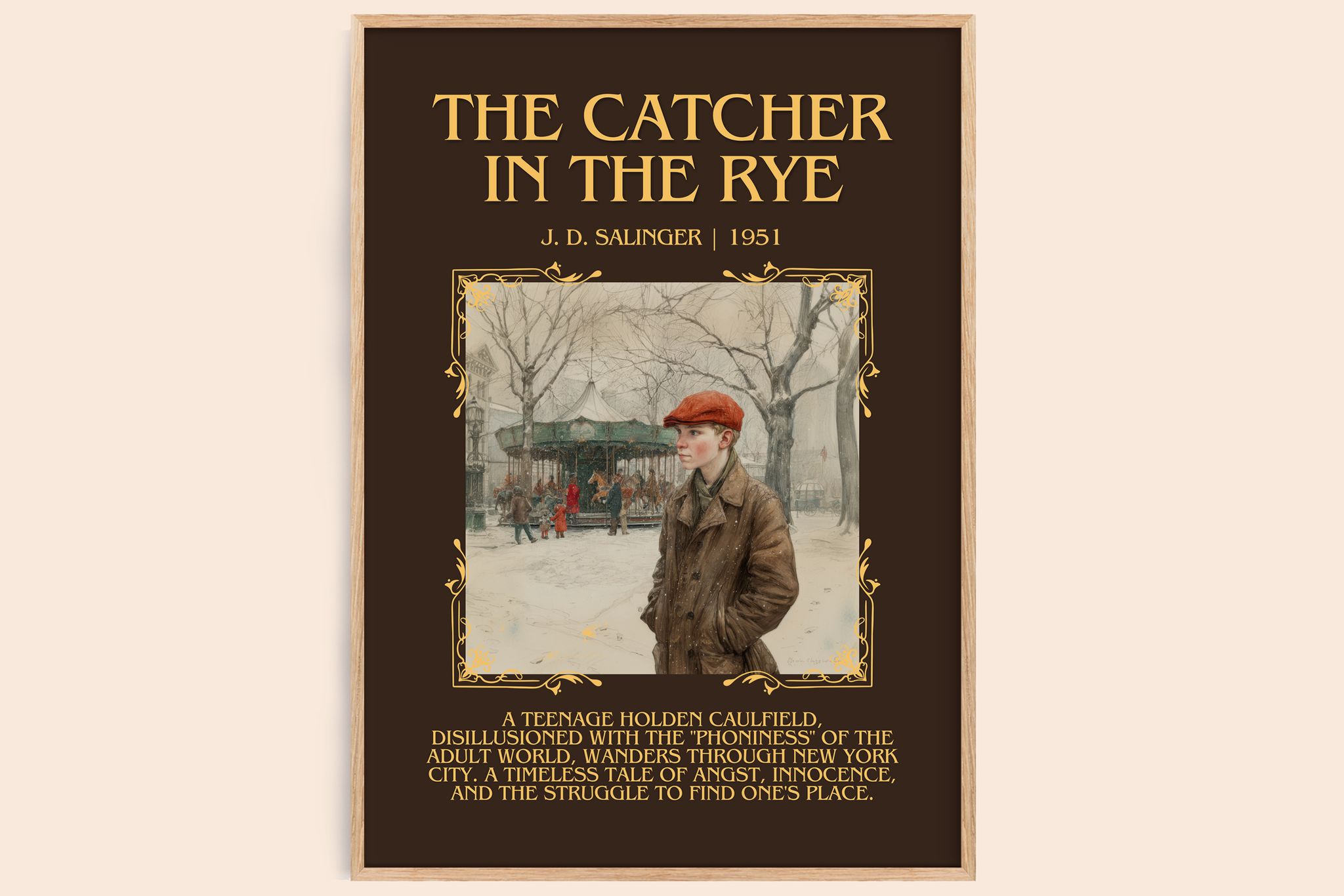 The Catcher in the Rye Minimalist Book Poster by J. D. Salinger