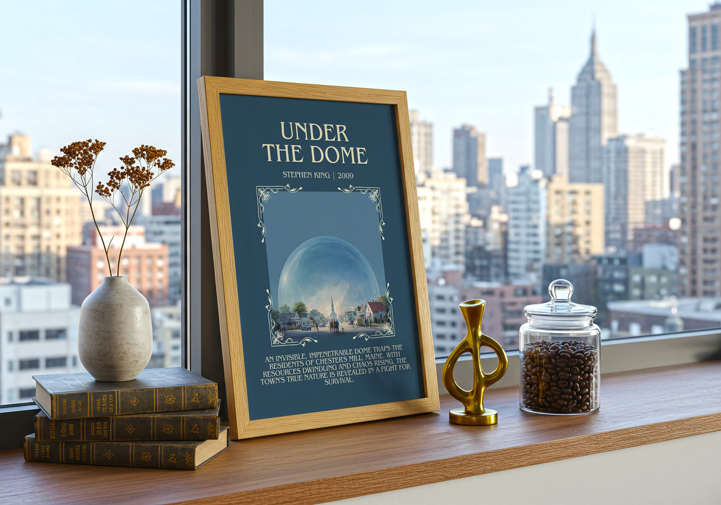 Under the Dome minimalist poster paper finish options – matte satin gloss