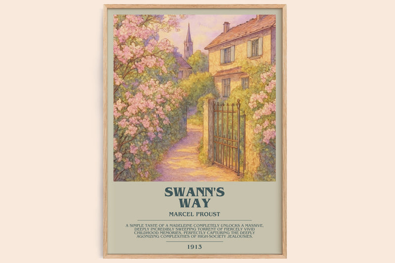 Swann's Way Bookish Wall Art by Marcel Proust (Modern style)
