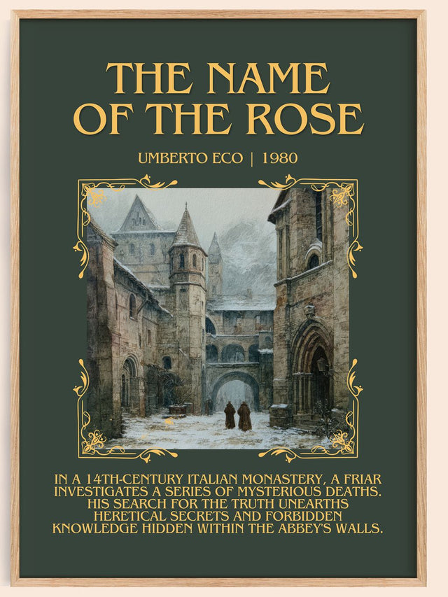 The Name of the Rose Minimalist Book Poster by Umberto Eco