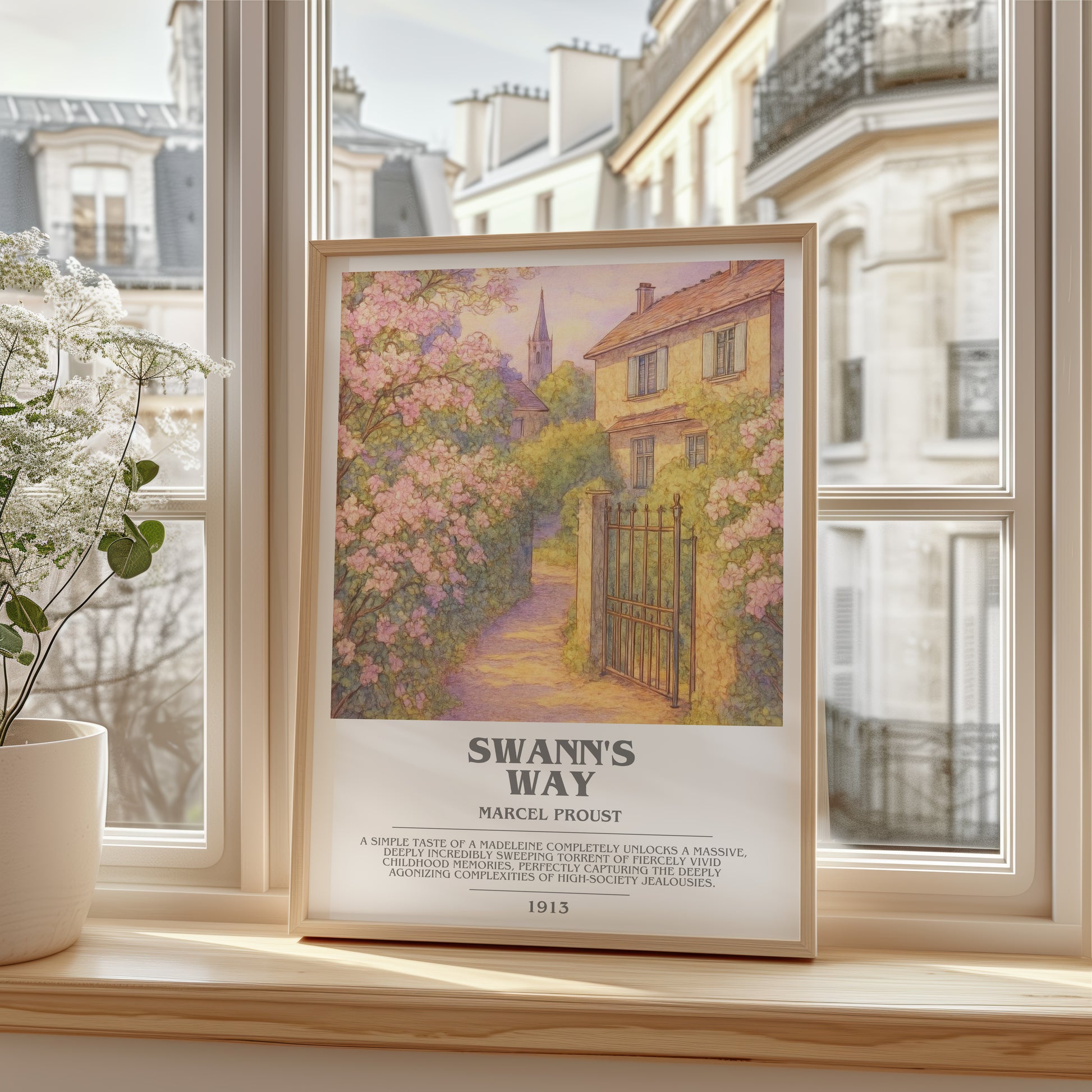 Swann's Way bookish poster colour and style options – Marcel Proust book art
