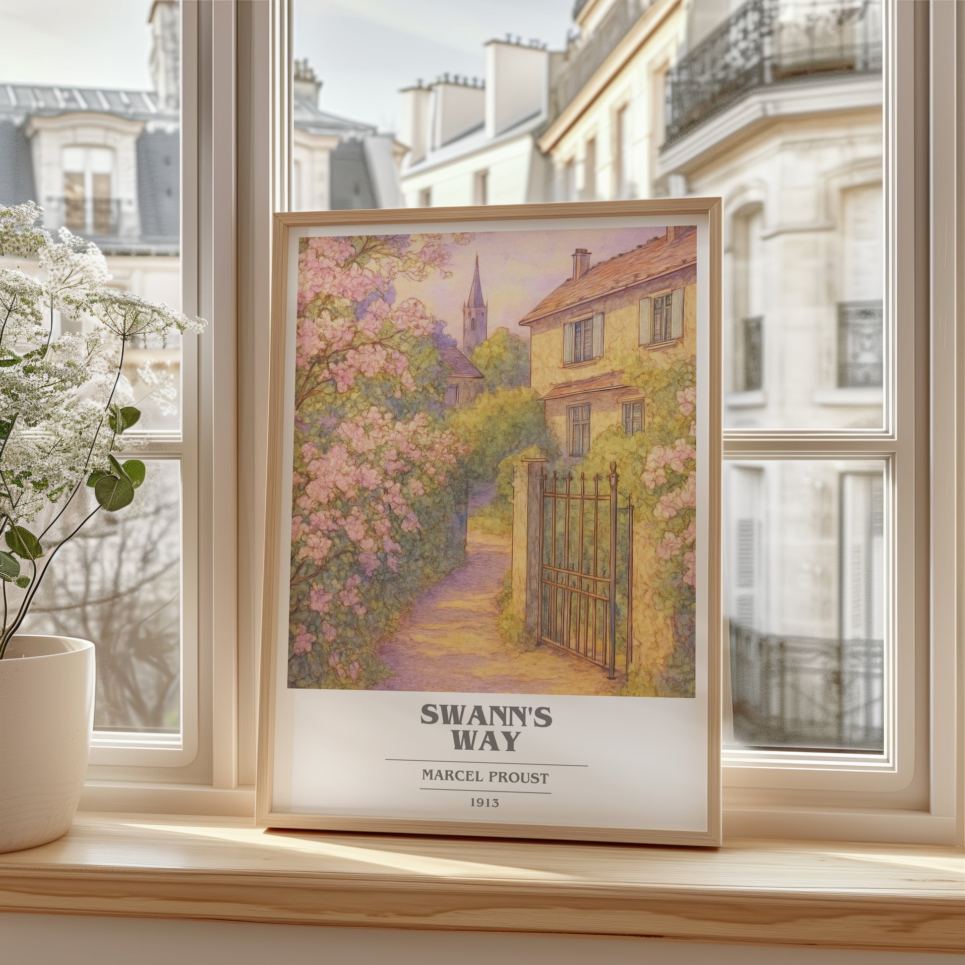 Swann's Way book cover poster colour and style options – Marcel Proust book art